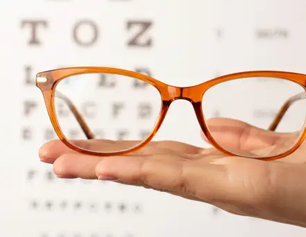 Prescription glasses or prisms to manage double vision